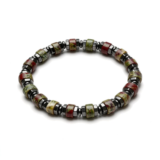The Ember — Dragon Blood Jasper Bracelet (4mm)