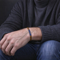 The Meridian — Tiger's Eye & Lapis Lazuli Bracelet (4mm)