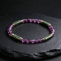 The Summit — Granite & Amethyst Bracelet (4mm)