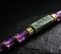 The Summit — Granite & Amethyst Bracelet (4mm)