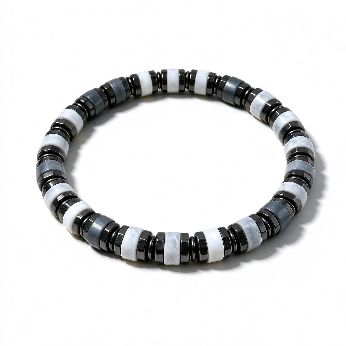 The Ash — Gray Agate Bracelet (6mm)