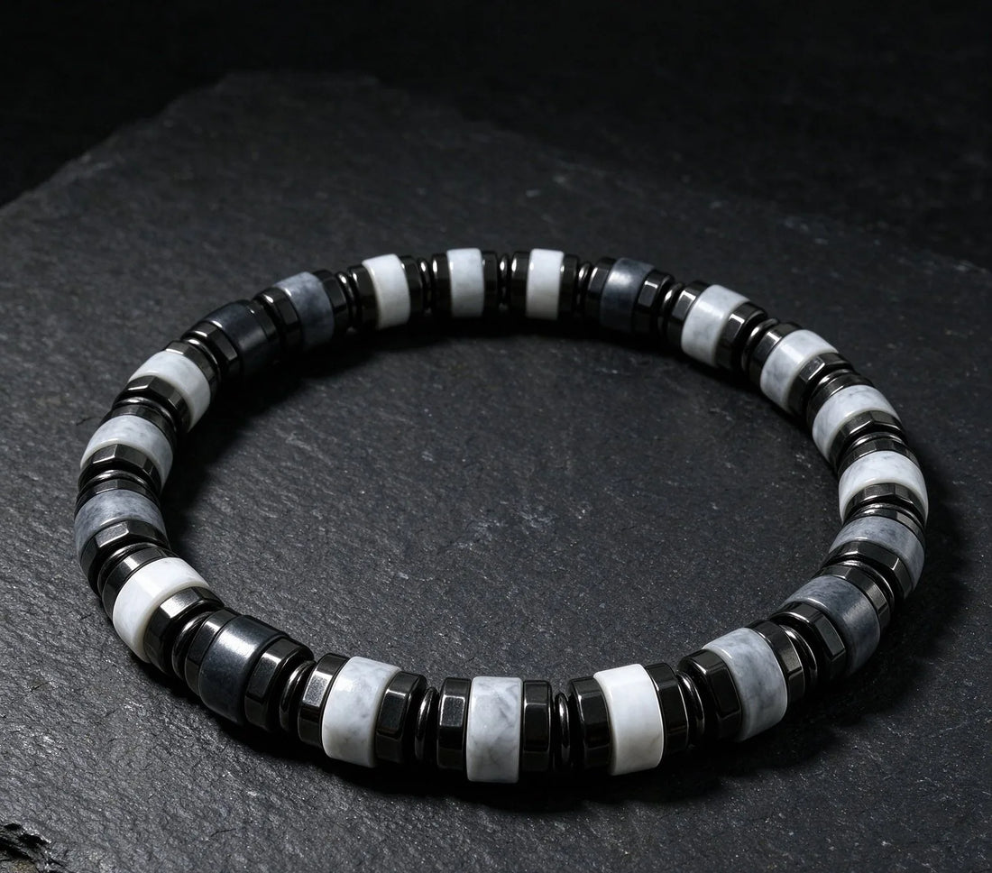 The Ash — Gray Agate Bracelet (6mm)