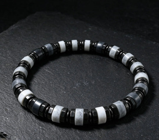 The Ash — Gray Agate Bracelet (6mm)