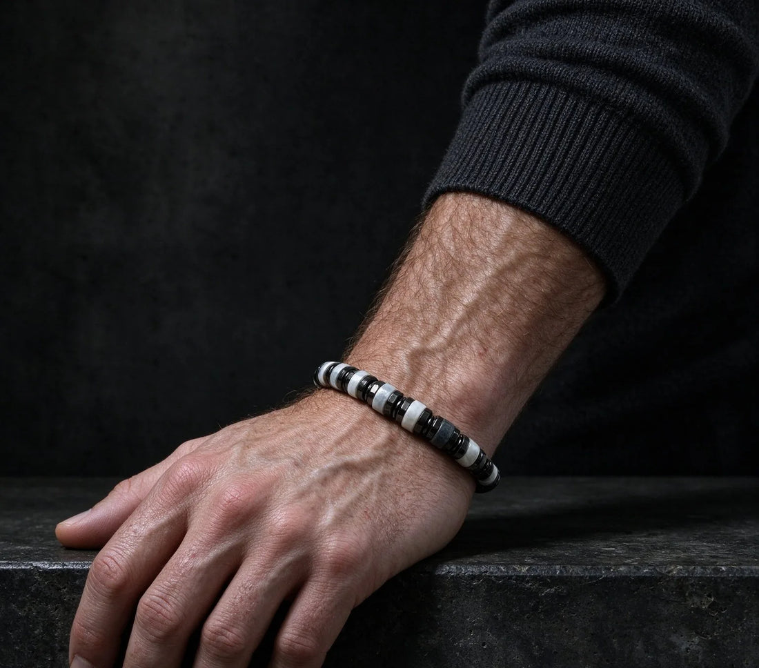 The Ash — Gray Agate Bracelet (6mm)