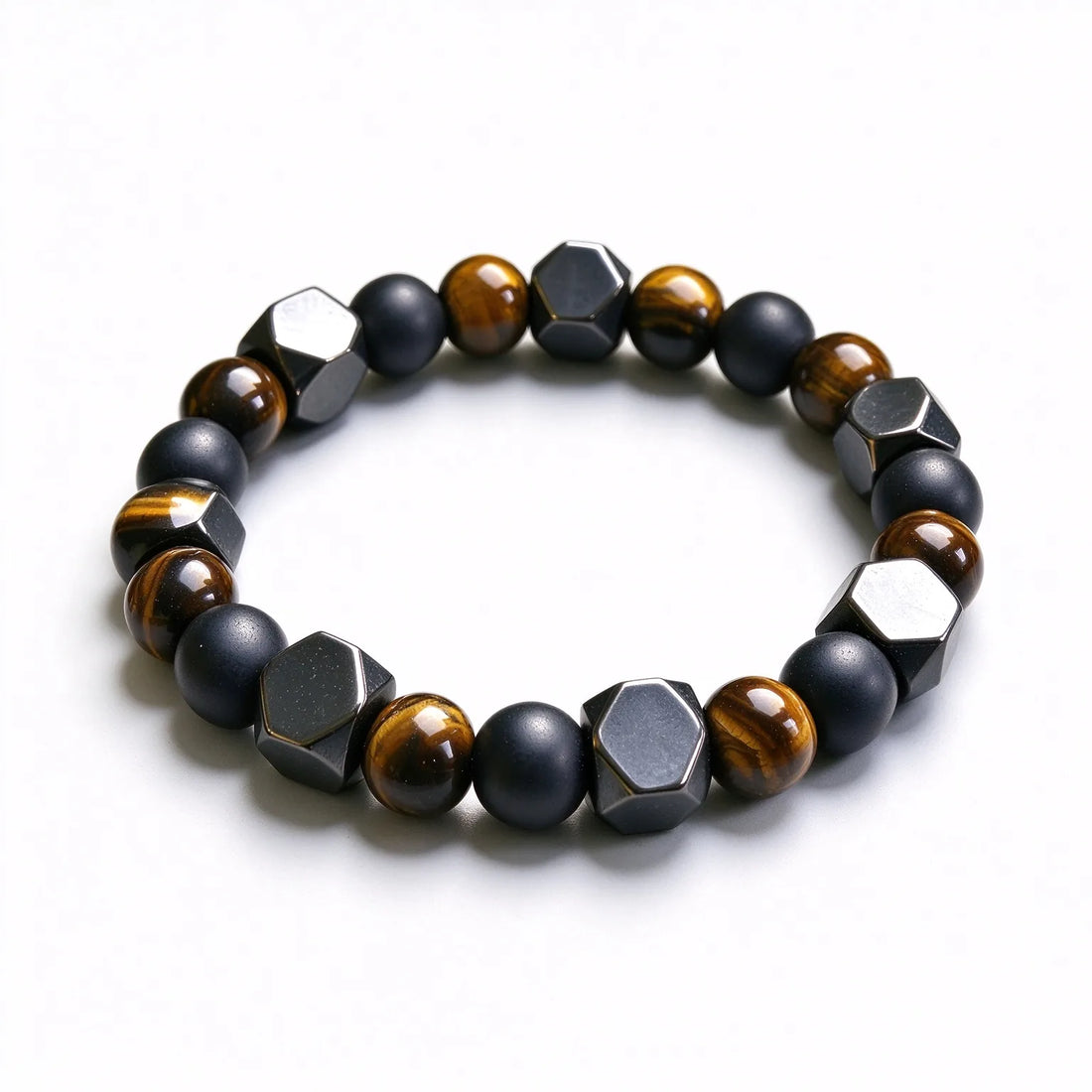 The Forge — Tiger's Eye & Black Onyx Bracelet (8mm)