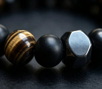 The Forge — Tiger's Eye & Black Onyx Bracelet (8mm)