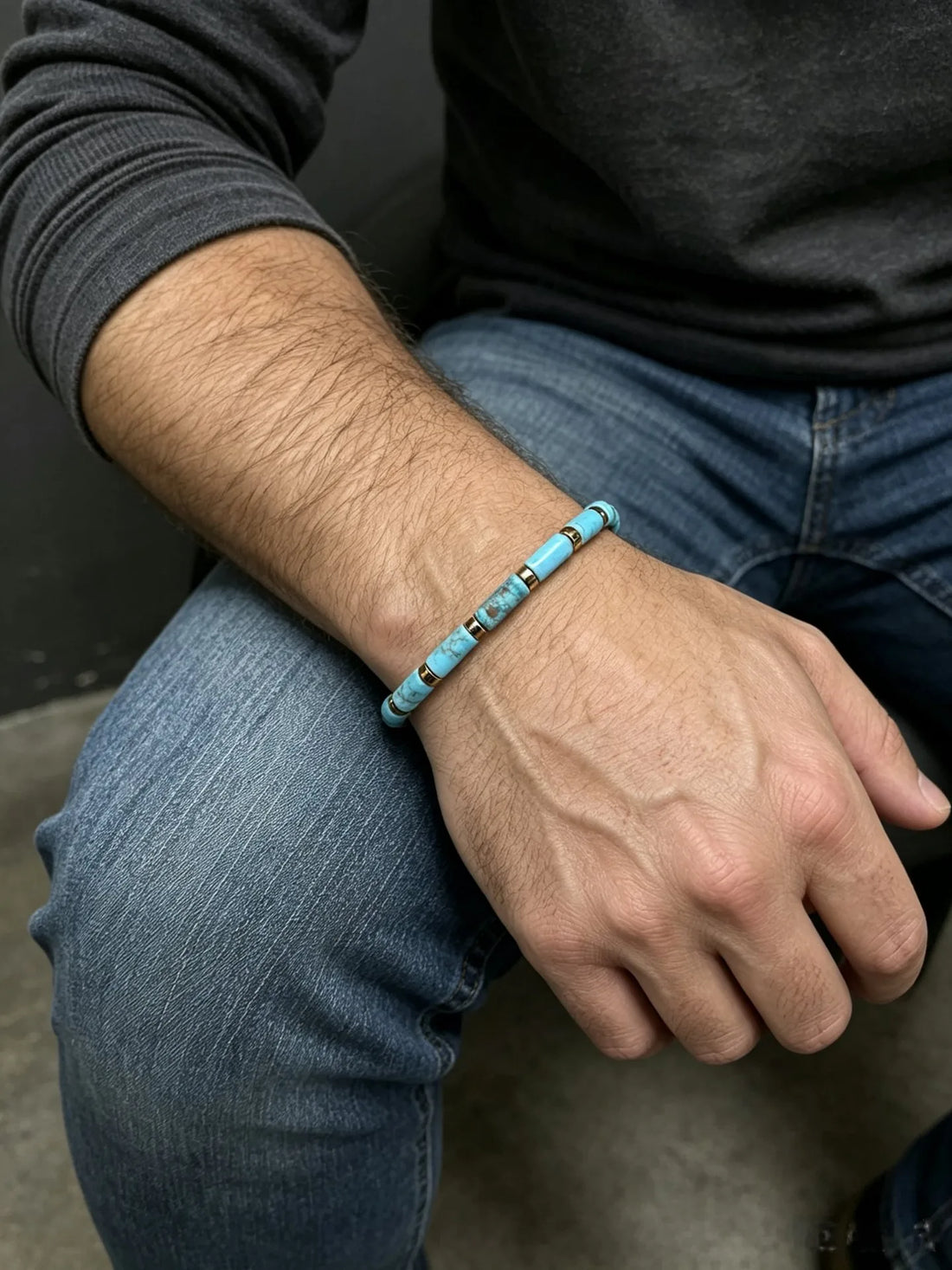 The Trail — African Turquoise Bracelet (4mm)