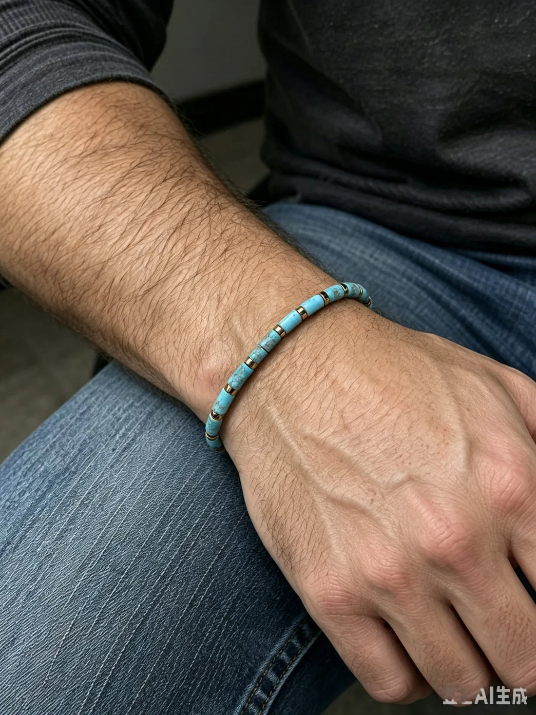 The Trail — African Turquoise Bracelet (4mm)