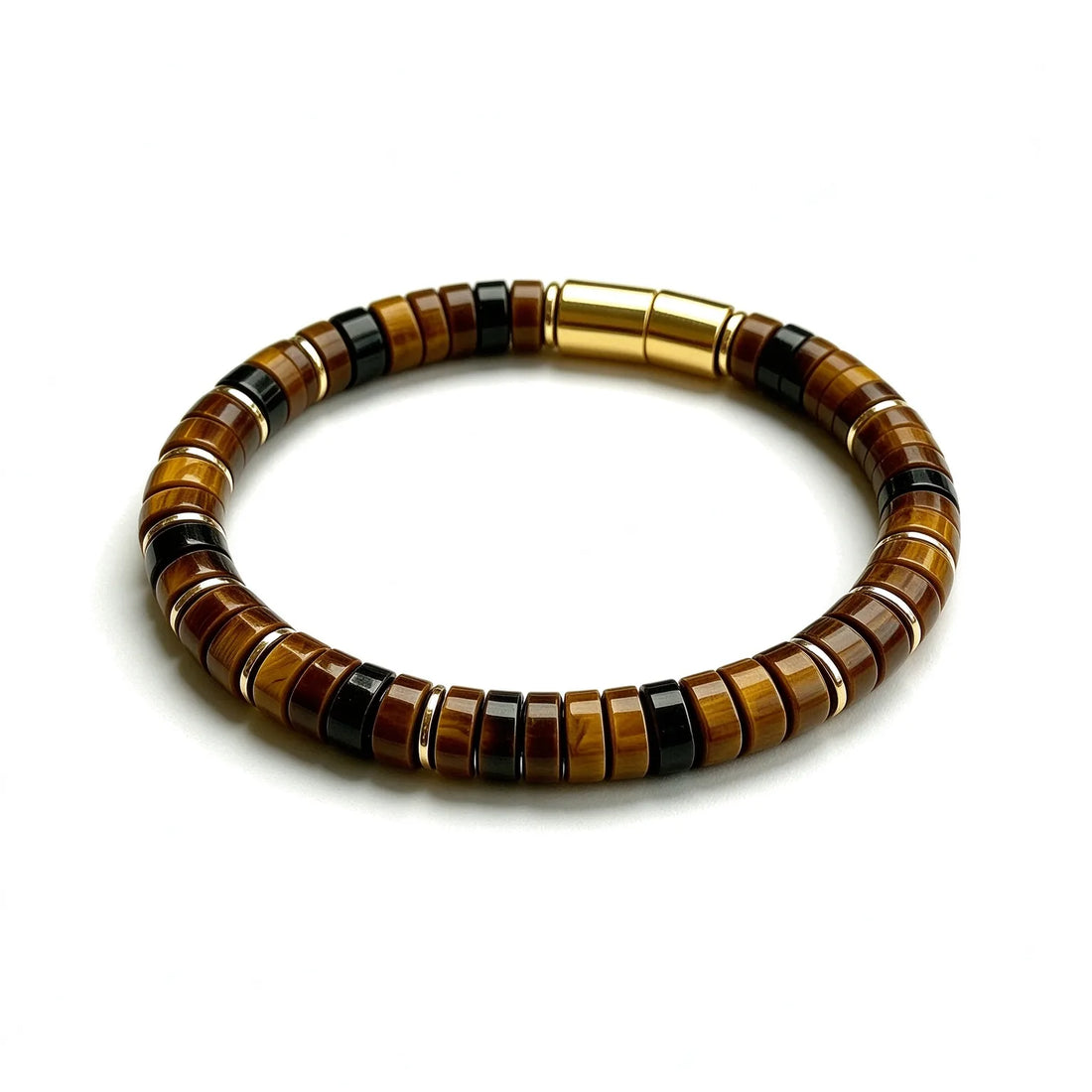 The Legacy — Tiger's Eye Gold Accent Bracelet (5mm)