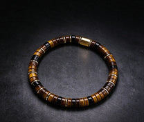 The Legacy — Tiger's Eye Gold Accent Bracelet (5mm)