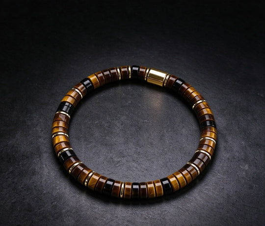 The Legacy — Tiger's Eye Gold Accent Bracelet (5mm)