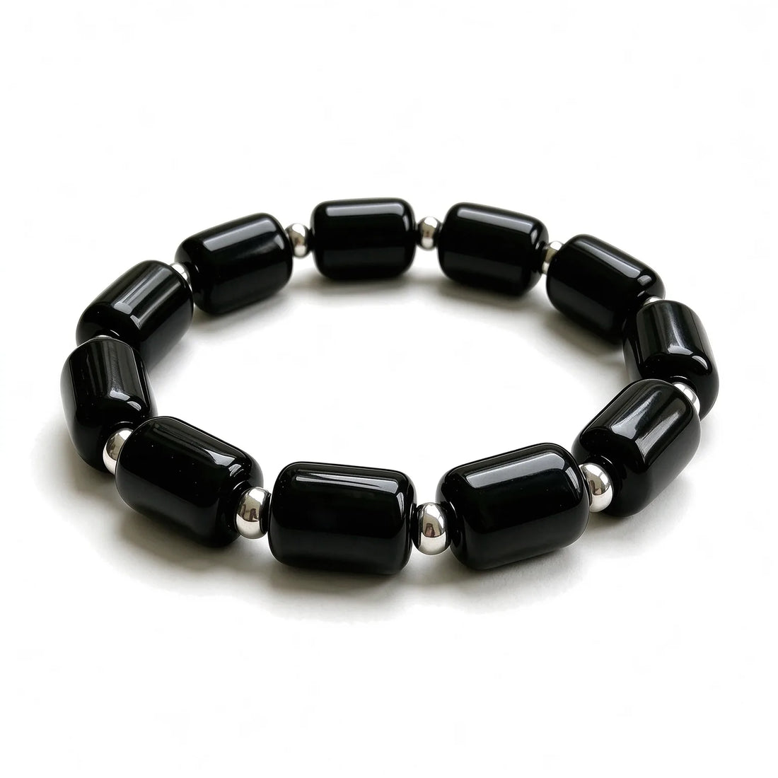 The Raven — Black Onyx Vintage Bracelet (11mm)