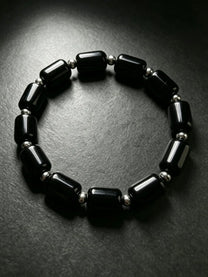 The Raven — Black Onyx Vintage Bracelet (11mm)