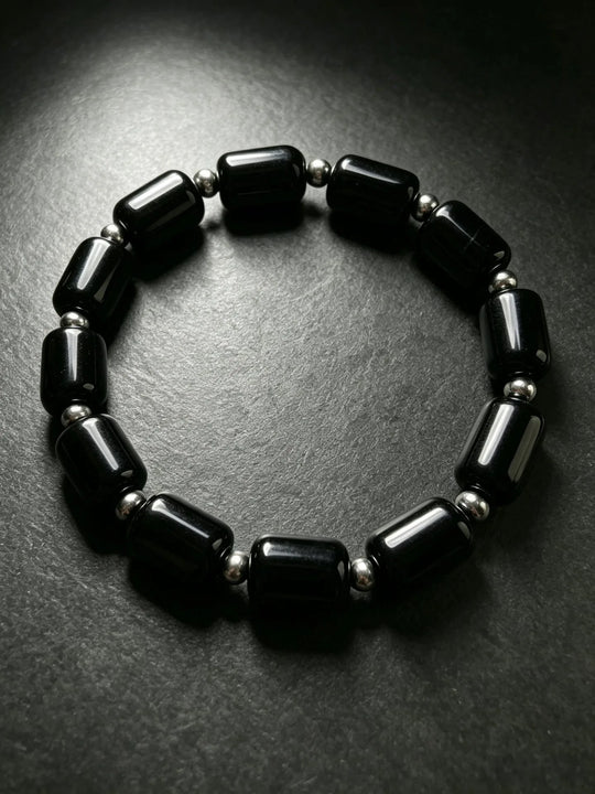 The Raven — Black Onyx Vintage Bracelet (11mm)
