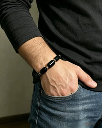The Raven — Black Onyx Vintage Bracelet (11mm)