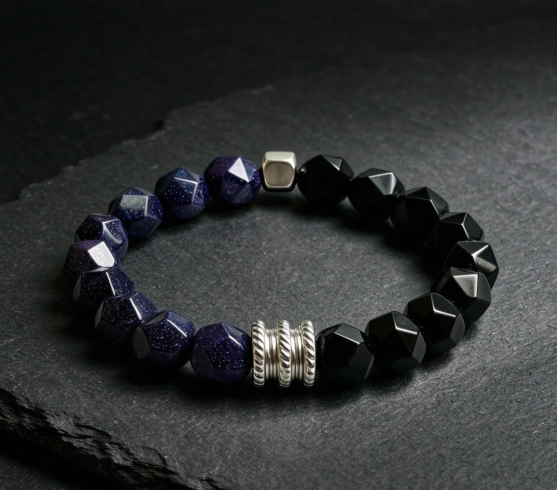The Midnight Sky — Blue Goldstone Bracelet (10mm)