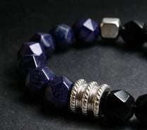 The Midnight Sky — Blue Goldstone Bracelet (10mm)