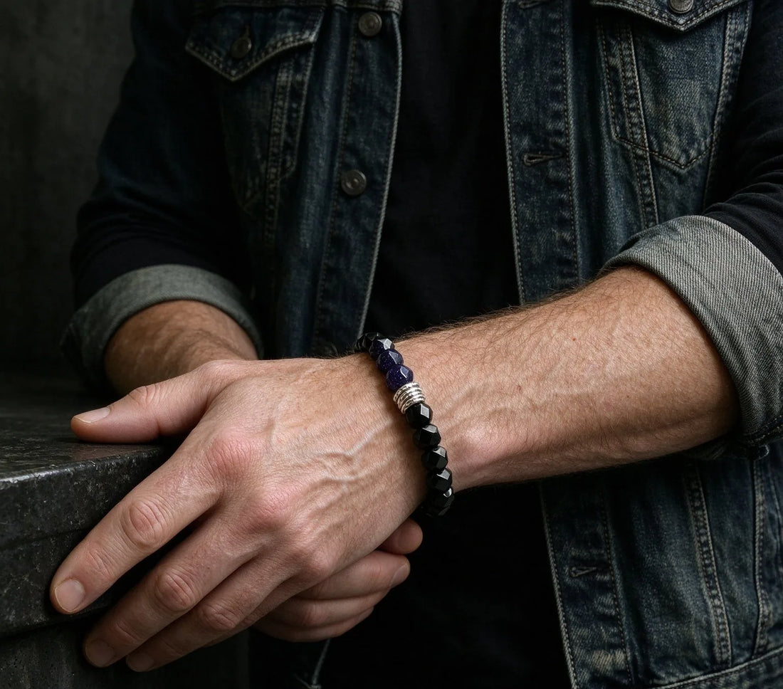 The Midnight Sky — Blue Goldstone Bracelet (10mm)