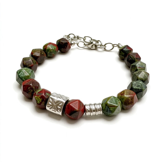 The Guardian — Dragon Blood Jasper Bracelet (10mm)
