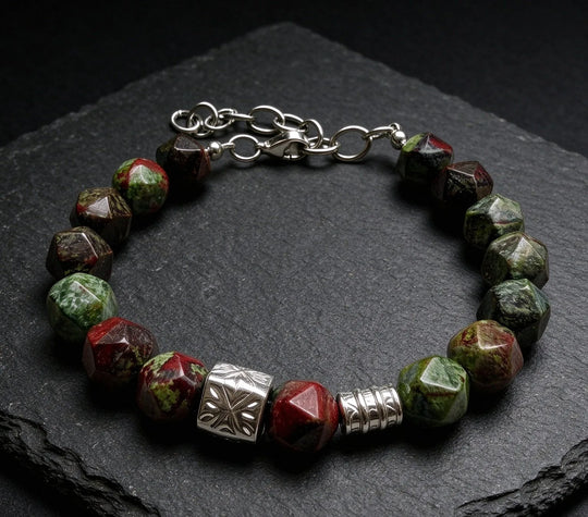 The Guardian — Dragon Blood Jasper Bracelet (10mm)