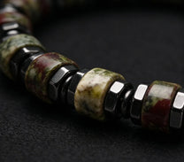 The Ember — Dragon Blood Jasper Bracelet (4mm)