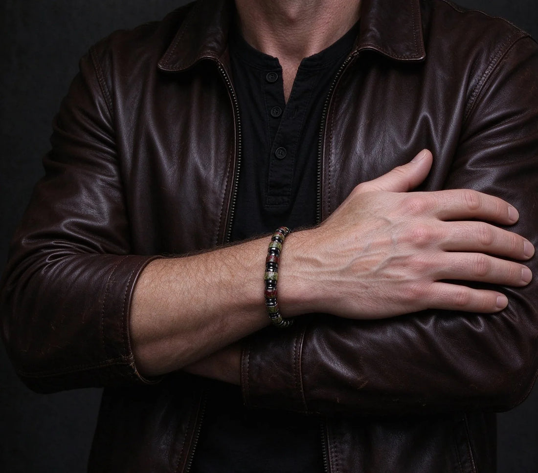 The Ember — Dragon Blood Jasper Bracelet (4mm)