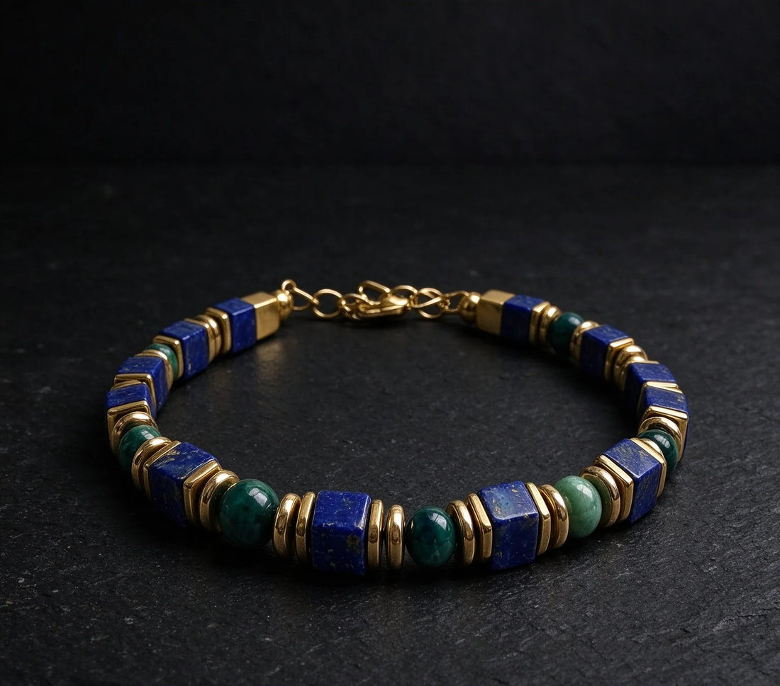 The Falcon — Blue Tiger's Eye & Lapis Lazuli Bracelet (4mm)