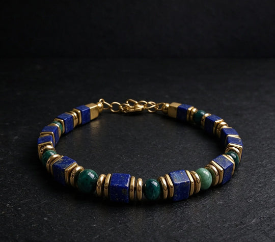 The Falcon — Blue Tiger's Eye & Lapis Lazuli Bracelet (4mm)