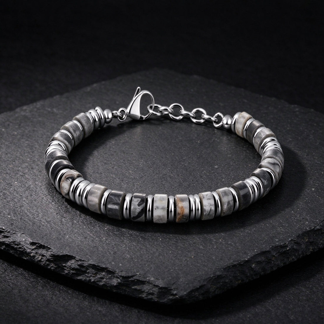 Picture Jasper bracelet, 4mm