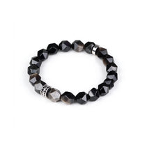 Silver Obsidian bracelet, 10mm