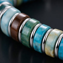 Silver Obsidian bracelet, 10mm