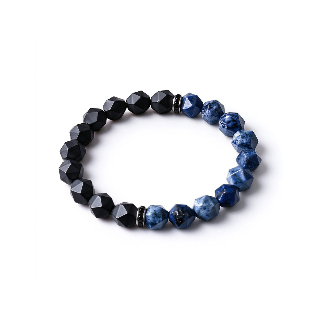 Obsidian & Labradorite bracelet, 10mm