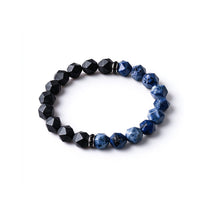 Obsidian & Labradorite bracelet, 10mm