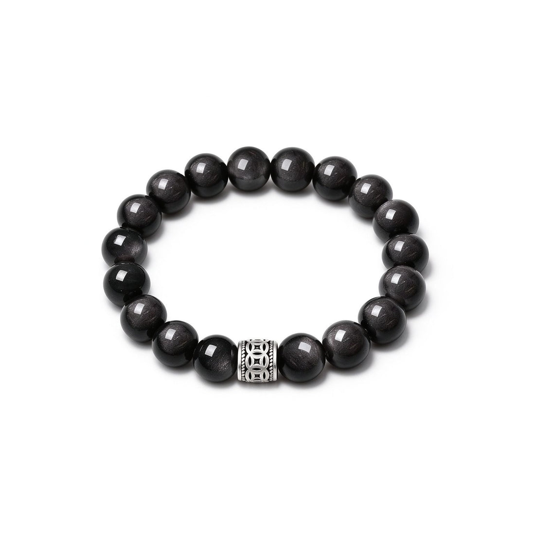 Obsidian bracelet, 10mm