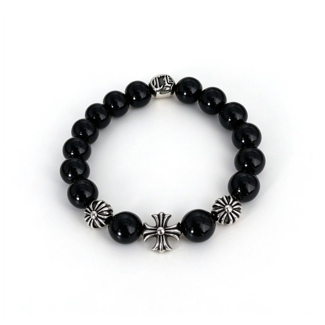 Silver Obsidian bracelet, 8mm