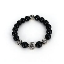 Silver Obsidian bracelet, 8mm