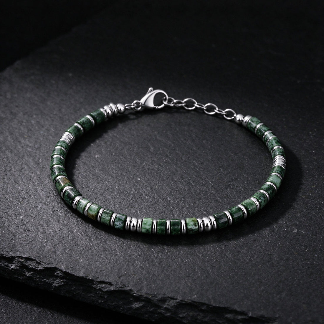 Silver Obsidian bracelet, 8mm