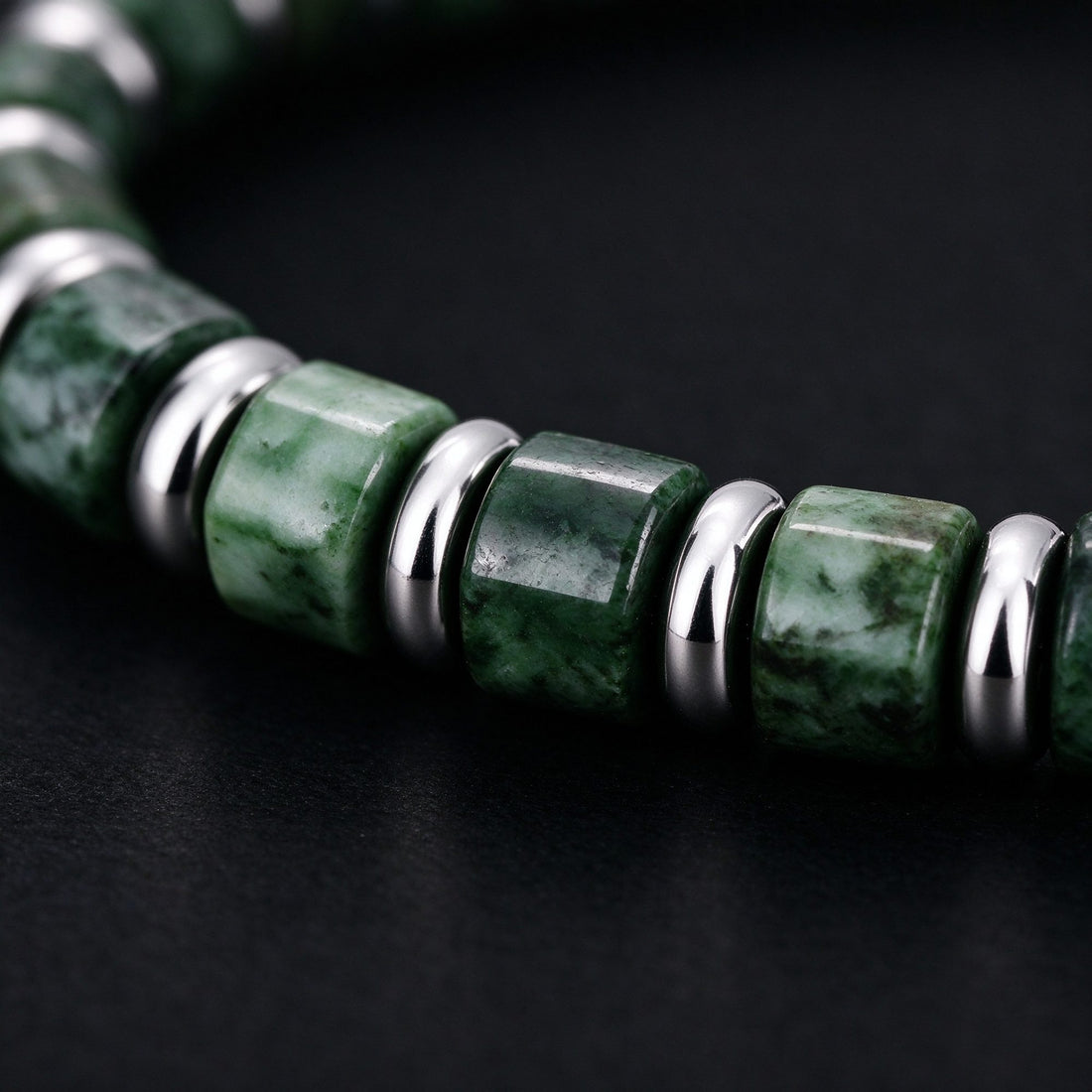 Silver Obsidian bracelet, 8mm