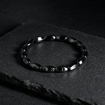 Obsidian & Picture Jasper bracelet, 10mm