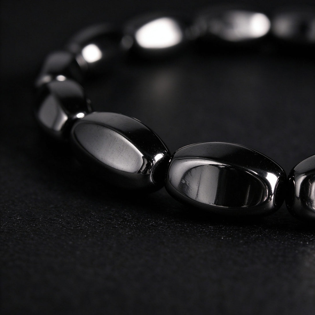 Obsidian & Picture Jasper bracelet, 10mm