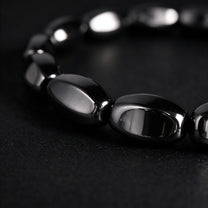 Obsidian & Picture Jasper bracelet, 10mm